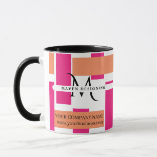 Feminine Stripmuster für Geschäftsmodelle Tasse