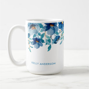 Feminine Trendy Mit Monogramm Botanical Kaffeetasse