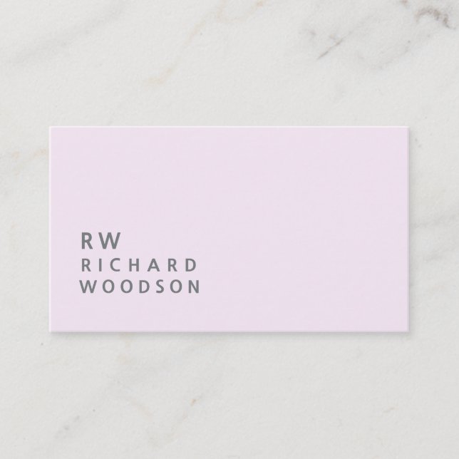 Feminine Trendy Soft Pale BabY Pink| Minimal Visitenkarte (Vorderseite)