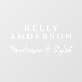 Feminine Typografie Geschäft Friseur Fensteraufkleber