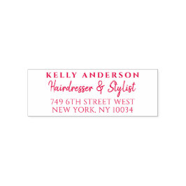 Feminine Typography Business Name Hairdresser Permastempel