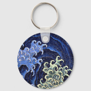 Feminine Wave Japanisch Vintag Katsushika Hokusai Schlüsselanhänger