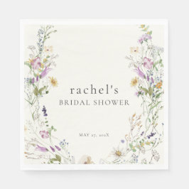 Feminine Wildblume Brautparty Napkins Serviette