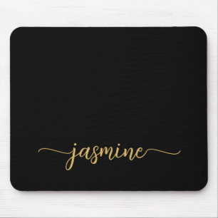 Femininer einfacher schwarzer personalisierter Mon Mousepad