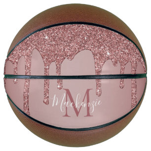 Femininer Glamour Rosen Gold tropfender Glitter Mo Basketball
