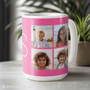 Femininer Instagram-Fotocollage-Monogramm in heiße Tasse