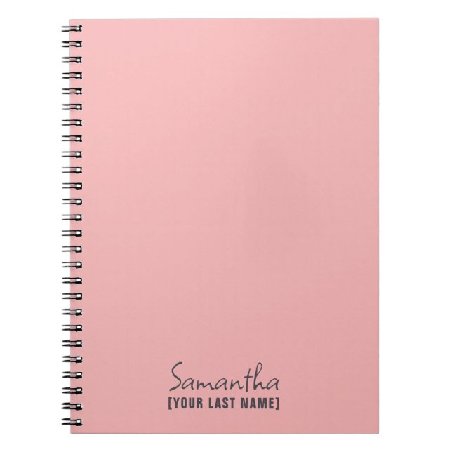 Femininer Minimalismus | Rosé Beige Notizblock (Vorderseite)