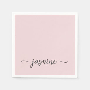 Femininer minimalistischer einfacher rosafarbener serviette