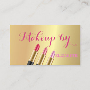 Femininer moderner Profi, schwarzer Lippenstift Visitenkarte