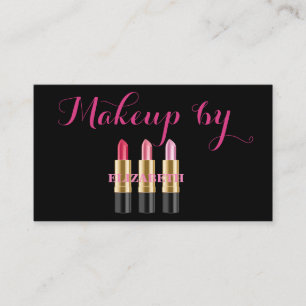 Femininer moderner Profi, schwarzer Lippenstift Visitenkarte