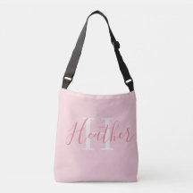 Femininer rosa Name mit Initiale