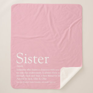 Femininer Rosa Spaß Cooler Schwester Definition Sherpadecke