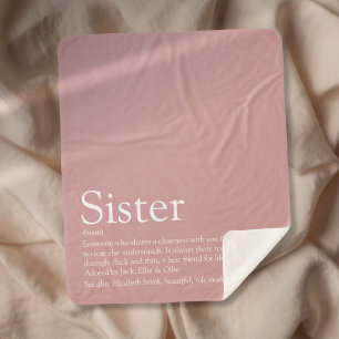 Femininer staubiger Rosenpink-Spaß-Schwester-Defin Sherpadecke