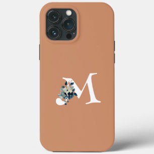 Feminines florales mit großem anfänglichen rosa el Case-Mate iPhone hülle
