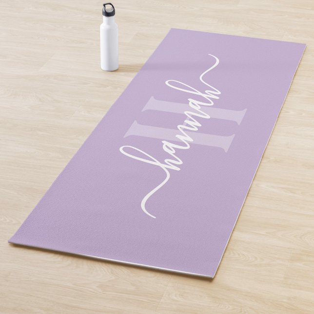 Feminines großes Monogramm Schrift Yogamatte (Von Creator hochgeladen)