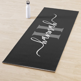 Feminines großes Monogramm Schrift Yogamatte