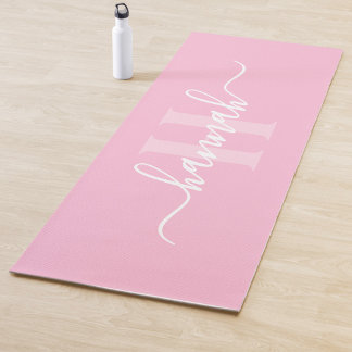 Feminines großes Monogramm-Skript Yogamatte