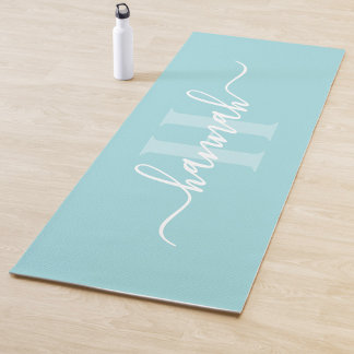 Feminines großes Monogramm-Skript Yogamatte