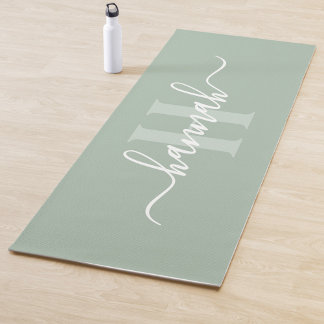 Feminines großes Monogramm-Skript Yogamatte