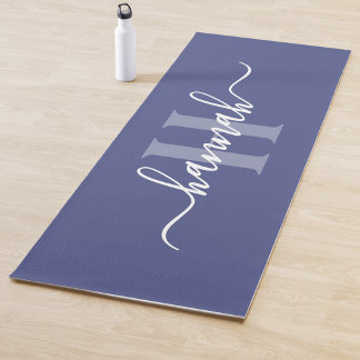 Feminines großes Monogramm-Skript Yogamatte