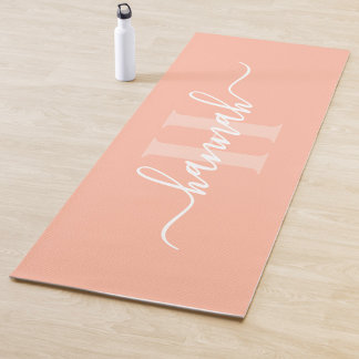 Feminines großes Monogramm-Skript Yogamatte