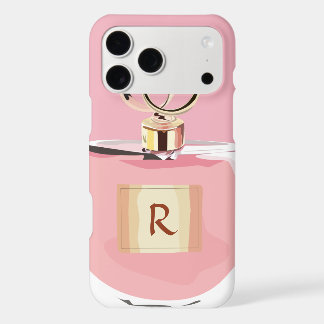 Feminines Monogramm Schönheit Rosa Stilvolles Parf