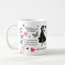 Feminines Motivationszitat-Design 