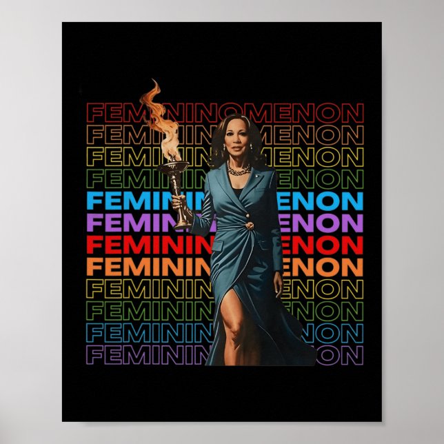 Femininomenon Funny Kamala Harris Poster (Vorne)