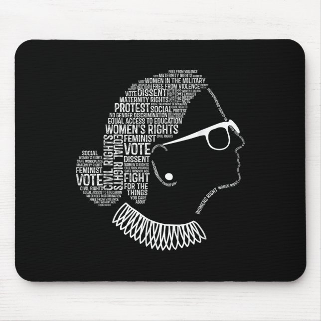 Feminism Quotes Feminist Womens Rights  Mousepad (Vorne)