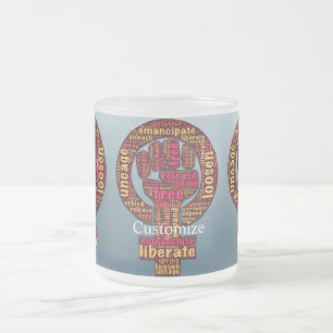 Feminismus 2017 erhobene Faust Mattglastasse