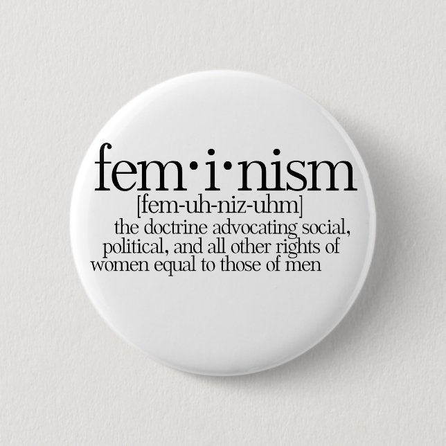 Feminismus definiert button (Vorderseite)
