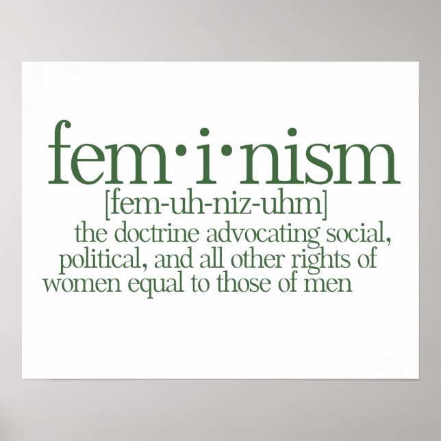 Feminismus definiert poster (Vorne)