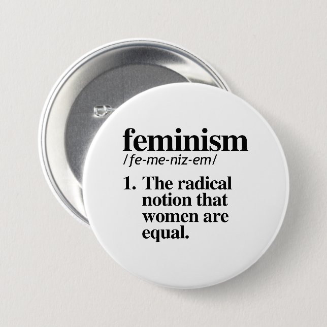 Feminismus Definition Button (Vorne & Hinten)