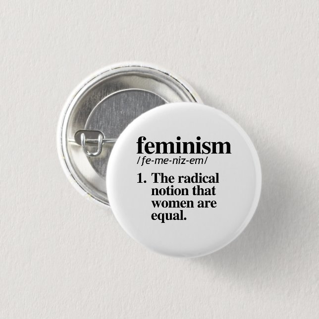 Feminismus Definition Button (Vorne & Hinten)