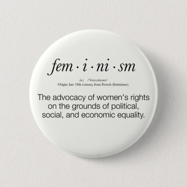 Feminismus-Definition Button (Vorderseite)