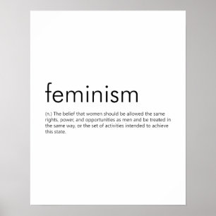 Feminismus (Definition) - Feministisches Wort Poster