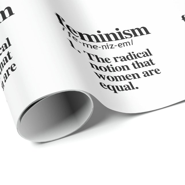 Feminismus Definition Geschenkpapier (Rolleneckpunkt)
