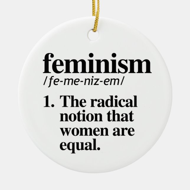 Feminismus Definition Keramik Ornament (Vorne)