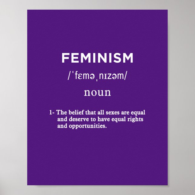 Feminismus Definition lila vertikal Poster (Vorne)