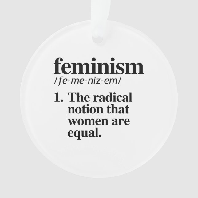 Feminismus Definition Ornament (Vorderseite)