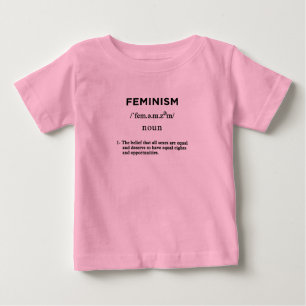 Feminismus-Definition pink Baby T-shirt