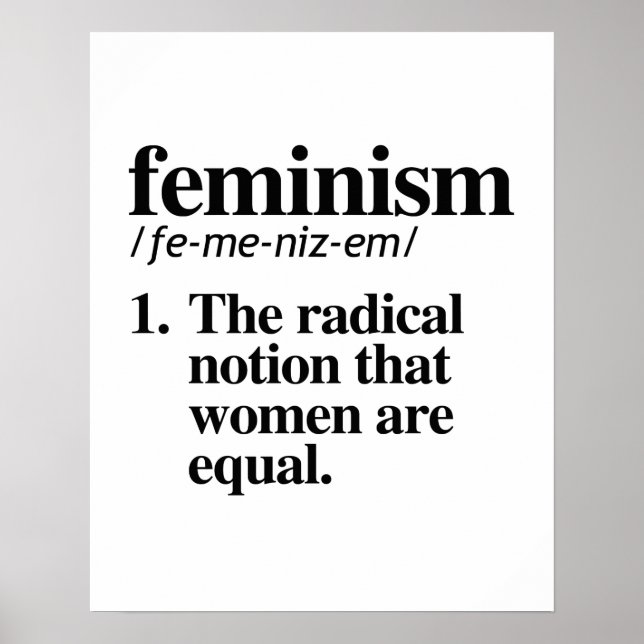 Feminismus Definition Poster (Vorne)