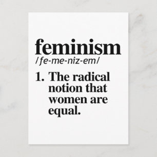 Feminismus Definition Postkarte