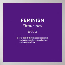 Feminismus-Definition-Quadrat Poster