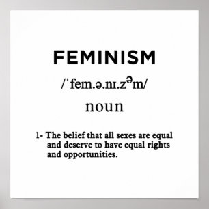 Feminismus-Definition-Quadrat Poster