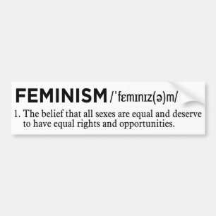 Feminismus-Definition weiß Autoaufkleber