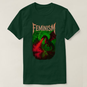 Feminismus-Drache Gothic Feministische Ermächtig T-Shirt