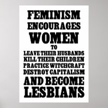 Feminismus ermutigt Frauen-Poster