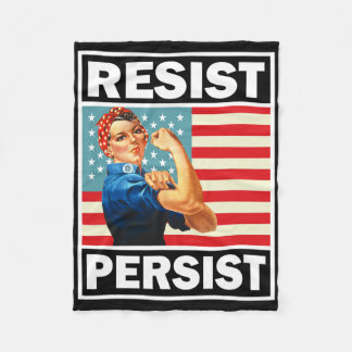 Feminismus Frauengeschenke Resist Persist Fleecedecke