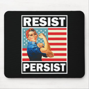 Feminismus Frauengeschenke Resist Persist Mousepad